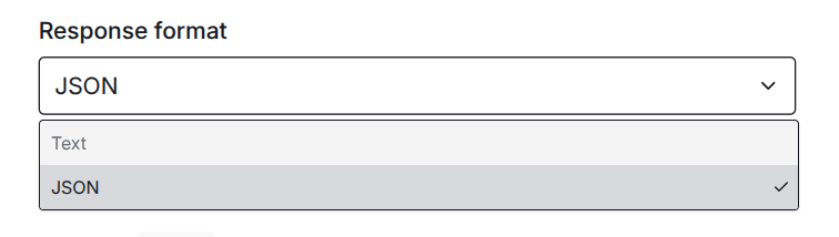 AI Node Response format