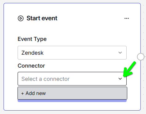 Start event connector